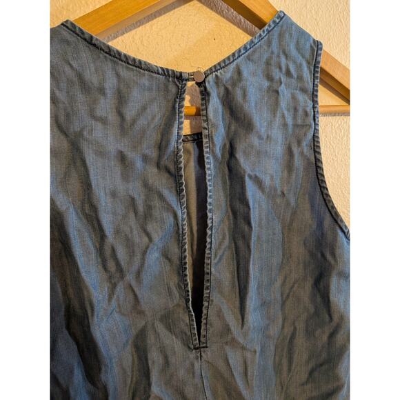 Gap chambray denim tank top size S lyocell - Picture 7 of 7